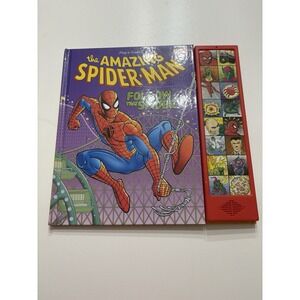Marvel Spider-Man The Amazing Spider Man Talking Sound Book 16 Button 90's WORKS